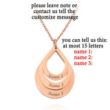 Stainless Steel Three Name Letter Custom Necklace – Jewelry Gift Ideas — 3