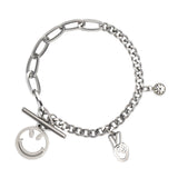 Smiley Rhinestones Victory Gesture Bracelet – Jewelry Gift Ideas — 1