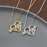Ladies Simple Heart Shaped ECG Diamond Necklace – Jewelry Gift Ideas — 3