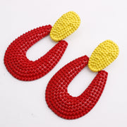 Water Drop Color Contrast Alloy Hollow Earrings – Meaningful Gifts — 3