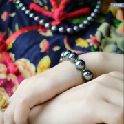 Peacock Green Black Pearl Bead Coated Bracelet – Jewelry Gift Ideas — 8