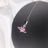 Classic Full Diamond Simple Shiny Saturn Pendant – Jewelry Gift Ideas — 14