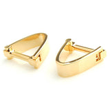 High Quality French Cufflinks With V-Shaped Metal – Holiday Gift Ideas — 4