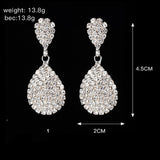 Rhinestone Claw Chain Drop Stud Earrings – Birthday Gifts — 3