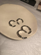 Gold-plated brass C-shaped earrings – Stylish Gifts — 2