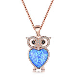 Platinum Opal Owl Necklace Exquisite and Cute – Jewelry Gift Ideas — 7