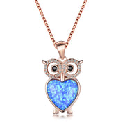 Platinum Opal Owl Necklace Exquisite and Cute – Jewelry Gift Ideas — 7