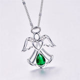 Angel Wings Gemstone Diamond Necklace For Women – Jewelry Gift Ideas — 4