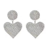 Love Earrings Women Long Earrings Large Silver Needle – Gifts for Her — 3
