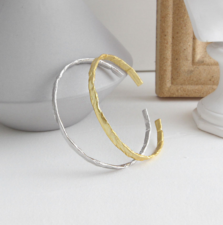 Irregular gold foil bangle bracelet – Jewelry Gift Ideas — 1