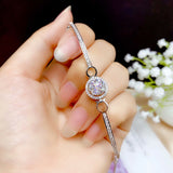 Silver Plated 18K White Gold Bracelet Chain Hollow – Stylish Gifts — 3