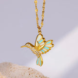 Fashion Stainless Steel Hummingbird Color – Jewelry Gift Ideas — 4
