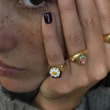 Simple Coin Ring Street Enamel Glaze Women's Ring – Gifts for Her — 2