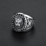 Exaggerated Domineering Black Diamond Lion Head Ring – Useful Gifts — 5