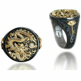 Gold-plated two-tone ring domineering creative Chinese – Gift Ideas — 1