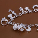925 Silver Fashion Thirteen Hanging Bracelets – Stylish Gifts — 5