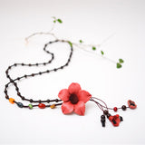 Long sweater chain cowhide flower pendant – Jewelry Gift Ideas — 7