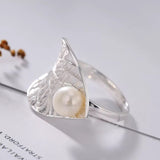 Pearl Inlaid Ring Korean Style Brushed Ring – Stylish Gifts — 2