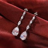 French Horse Eye Zircon Earrings Female Pear – Gifts for Her — 2