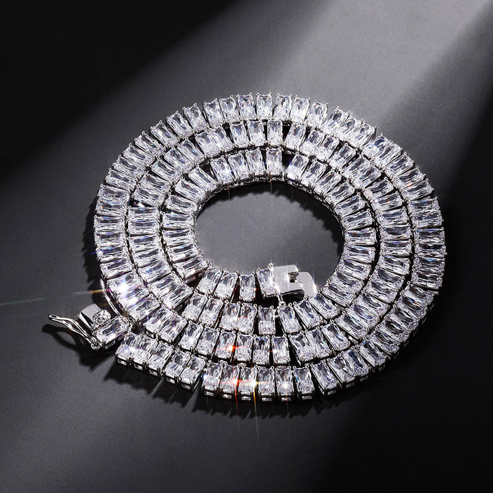 Rectangular Zircon Hip Hop Necklace For Men – Jewelry Gift Ideas — 1