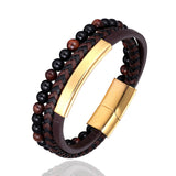 Woven leather bracelet – Jewelry Gift Ideas — 3