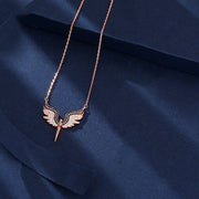 Micro-set Fancy Diamond Angel Wings Necklace – Jewelry Gift Ideas — 6