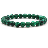 Classic Black Matte Green Malachite Bracelets – Jewelry Gift Ideas — 17