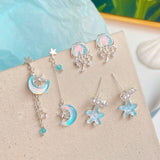 Clear Ocean Jellyfish Earrings Female Silver Needle – Gifts for Her — 4