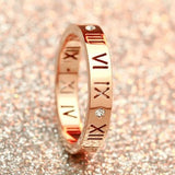 Roman numerals diamond couple ring – Gifts for Couples — 4