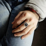 925 Sterling Silver Vintage Men's Rings Adjustable – Gifts for Him — 6