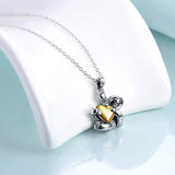 Cute Animal Small Sloth Heart Pendant Necklace – Jewelry Gift Ideas — 4