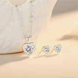 Small Round Diamond Necklace for Ladies Heart – Jewelry Gift Ideas — 3