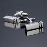 Fashionable Men's French Cufflinks Laser Metal – Gifts for Him — 1