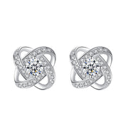 Sterling Silver Four-leaf Clover Earring Necklace – Jewelry Gift Ideas — 1