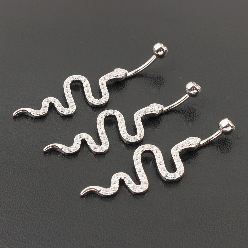 Belly Button Nails With Sterling Silver Snake – Special Occasion Gifts — 1