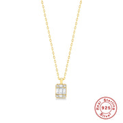 Ins Wind S925 Sterling Silver Square Tag Diamond – Jewelry Gift Ideas — 5