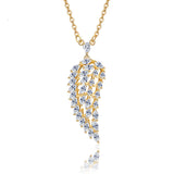 Leaf type zircon necklace – Jewelry Gift Ideas — 5