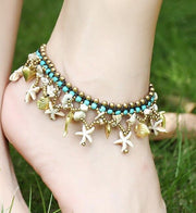 Bell Starfish Bohemian Vintage Hand-Made Rope Anklet – Birthday Gifts — 4