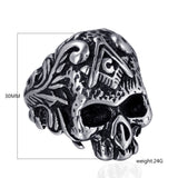 Punk Stainless Steel Men's Masonic Skull Ring – Gifts for Him — 3