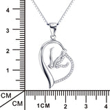 Sterling Silver Double Head Horse Heart Necklace – Jewelry Gift Ideas — 6