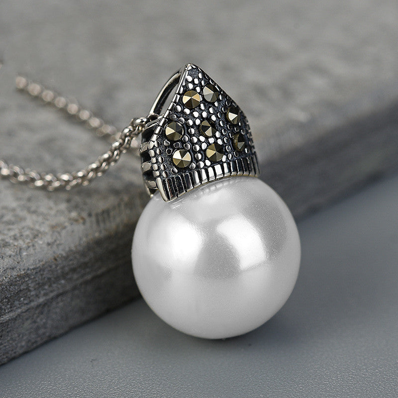 Soaked Black Shell Beads Sterling Silver S925 – Jewelry Gift Ideas — 1
