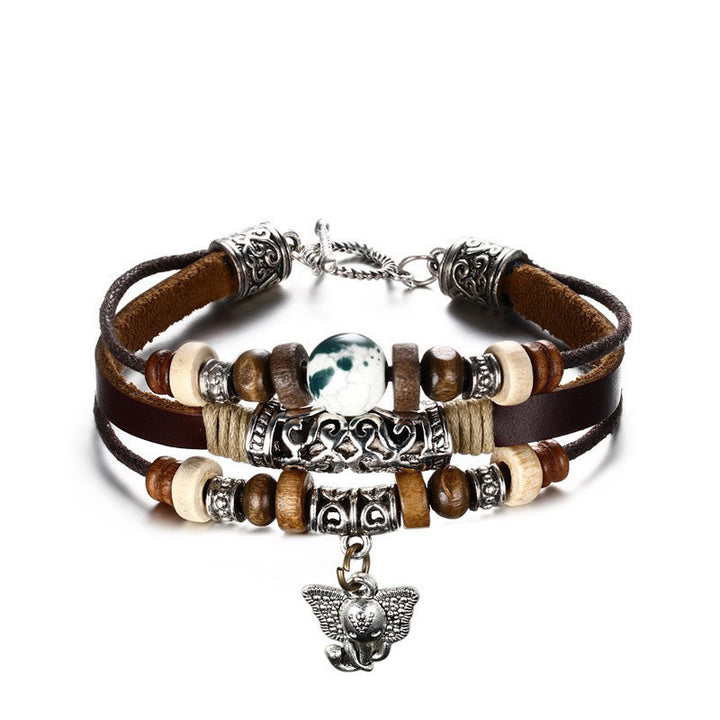 Multilayer Retro Braided Leather Cord Bracelet – Jewelry Gift Ideas — 1