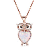 Platinum Opal Owl Necklace Exquisite and Cute – Jewelry Gift Ideas — 6