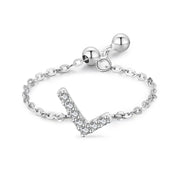 Letter Chain Ring Female Fashion Niche Design Love – Stylish Gifts — 17