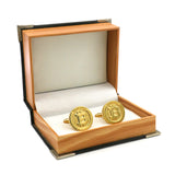 Men's Gold Bitcoin Cufflinks Spot Business – Gifts for Him — 5