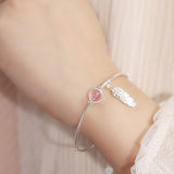 Strawberry Feather Pendant Bracelet – Jewelry Gift Ideas — 4