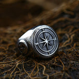 Retro Navy Knight Titanium Steel Men's Ring – Gifts for Him — 2