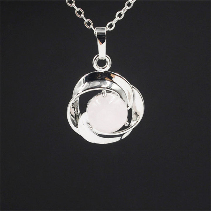 Natural Crystal Small Flower Pendant Necklace – Jewelry Gift Ideas — 1