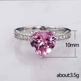 Inlaid AAA Heart-shaped Zircon Ring – Useful Gifts — 4