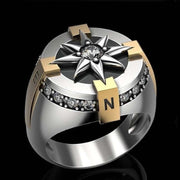 Men's Retro Silver Plated Wolf Head Ring – Gifts for Him — 2